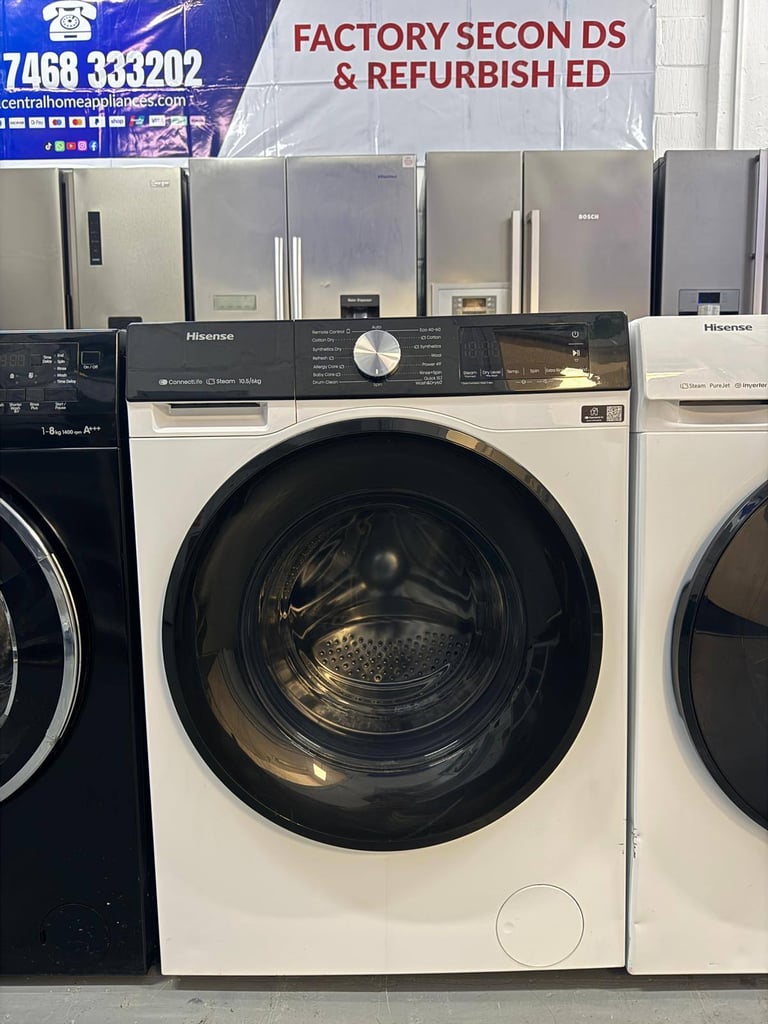 image for Hisense 10.5 kg Wash / 6 kg Dry 1400 Spin Washer Dryer – Factory Seconds - Free Same Day Delivery