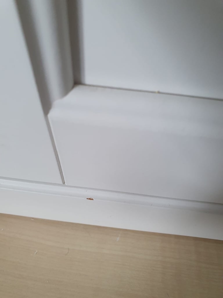 Two White Bedside Table Unit Cabinets 