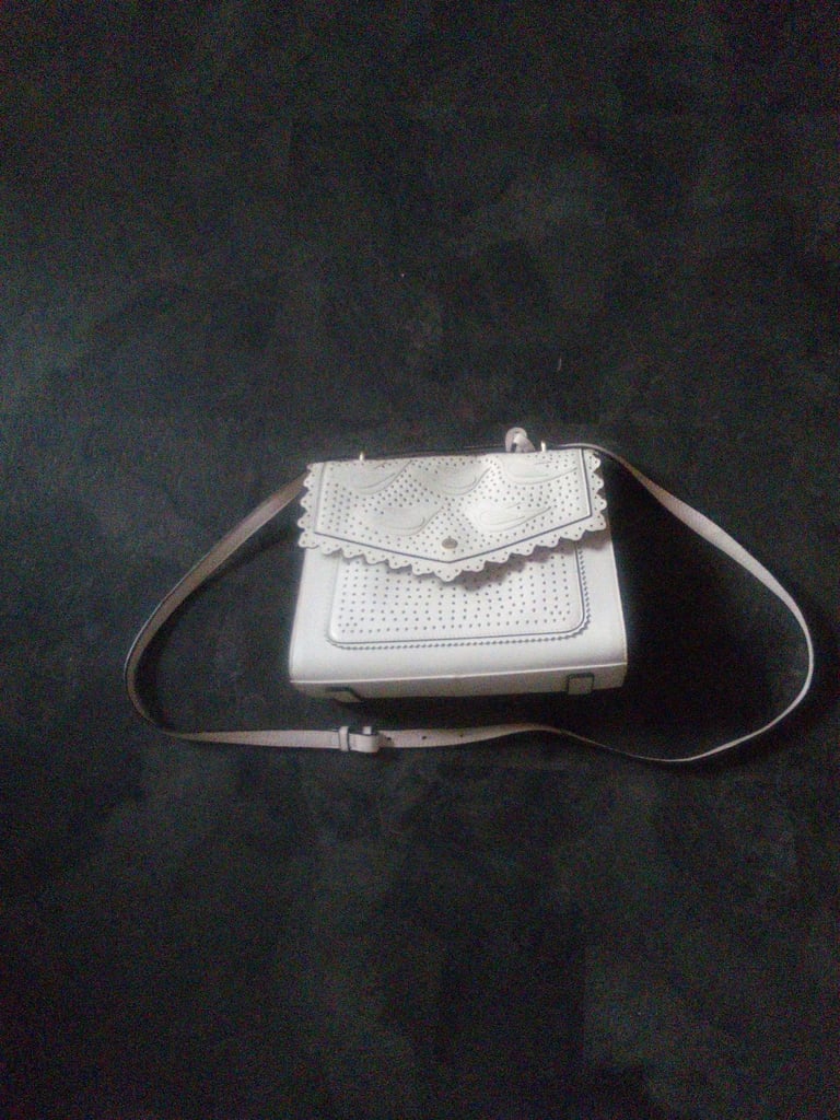 image for Radley London white leather birds pictures handbag in great condition 