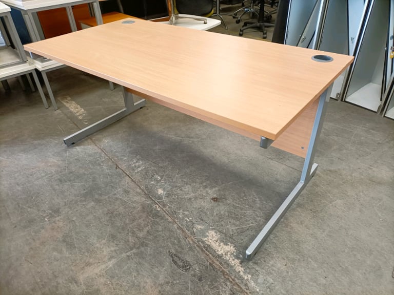 Office desk 160cm x 80cm x 72cm with modesty panel - 3 available 