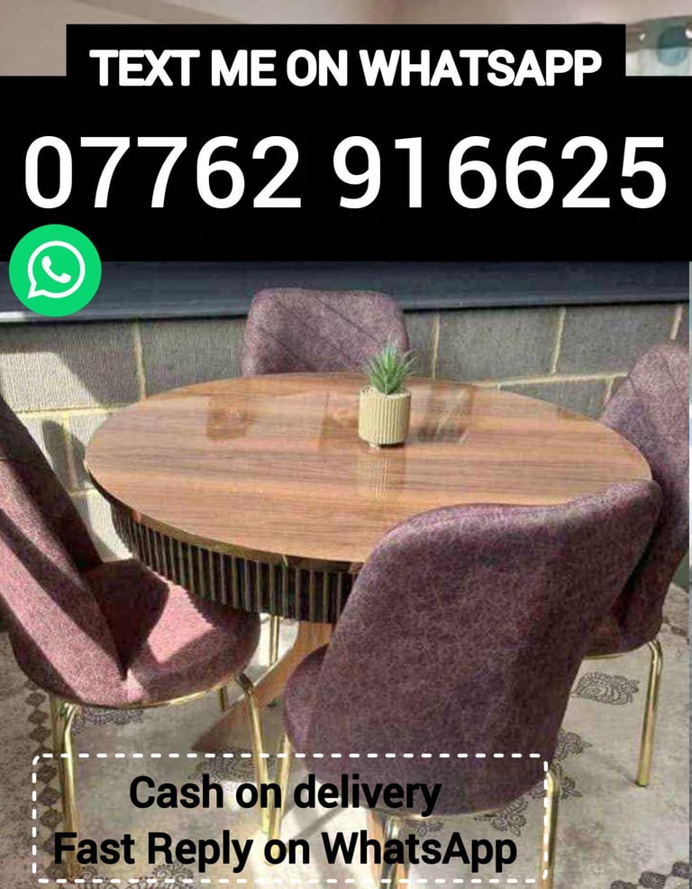 image for Dining Table with 4 or 6 chairs.