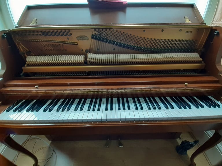 Knight K10 rare Chippendale Upright Piano beautiful *matching stool + free 1st tuning*