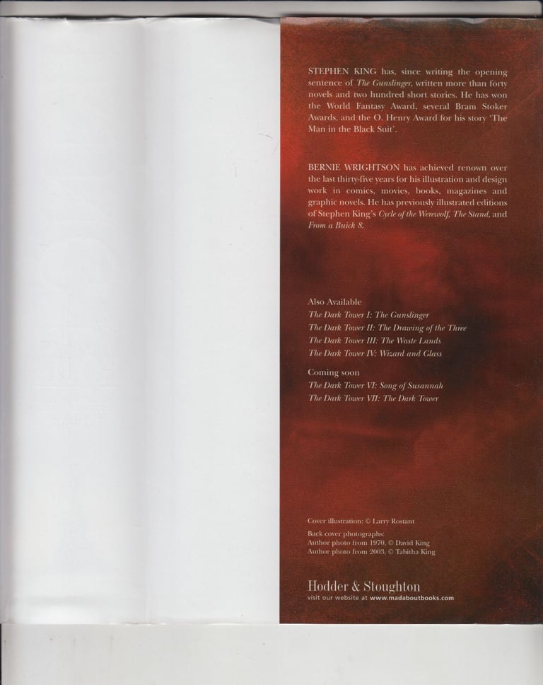 Two Stephen King Books. Wolves of the Calla, Rose Madder.