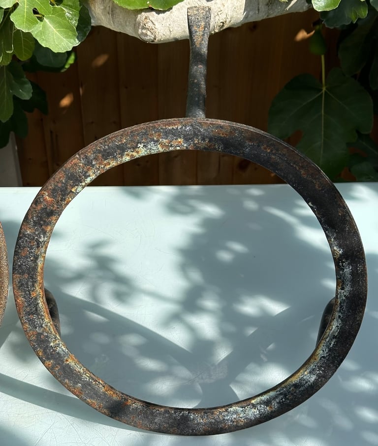 LARGE ANTIQUE FRENCH COPPER CAULDRON & STAND, LOG BUCKET, PLANTER, L58cm - 1900s - WILL POST!