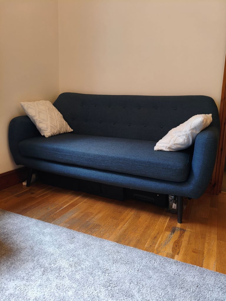 Sofa - blue - from no pets and no smoking home