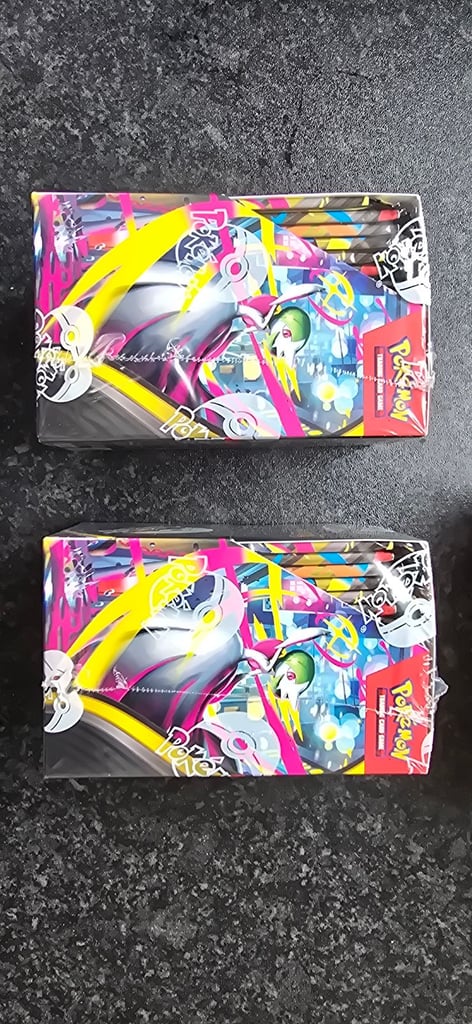 Pokemon Mega Evolutions+ Paldea Evolved Half Booster box bundle 