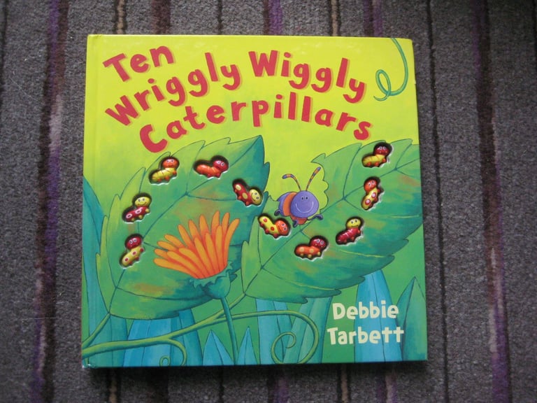 As New Ten Wriggly Wiggly Caterpillars Colour Hardboard Book by Debbie Tarbett for Only £3.00