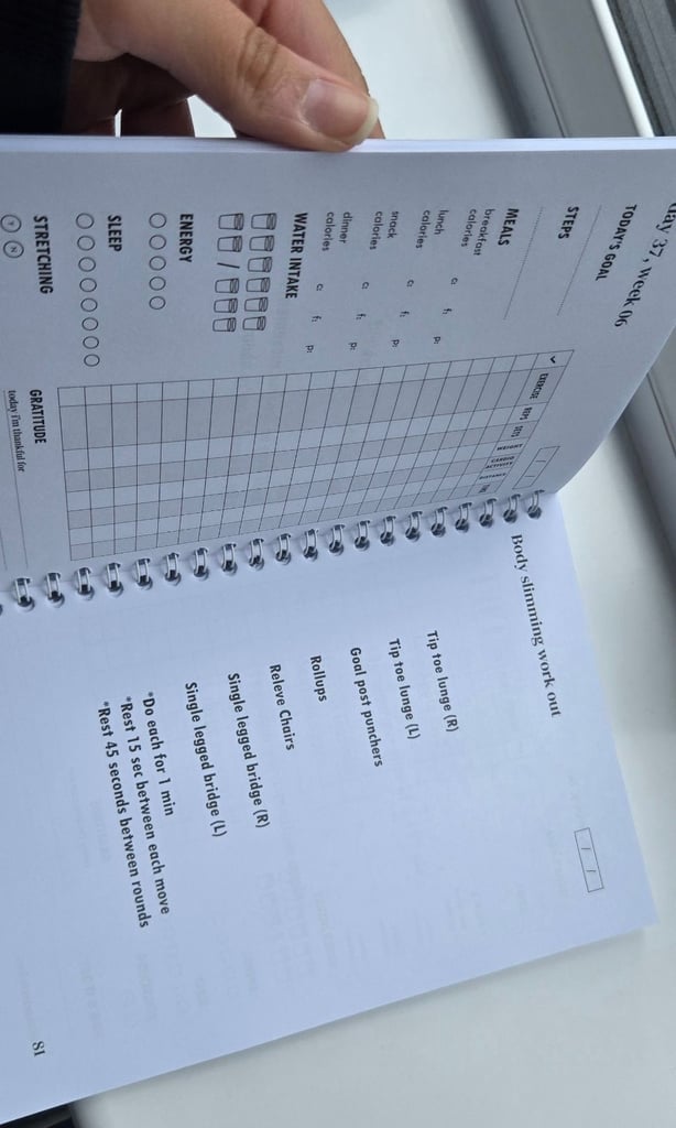 Fitness journal Undated diary Brand new