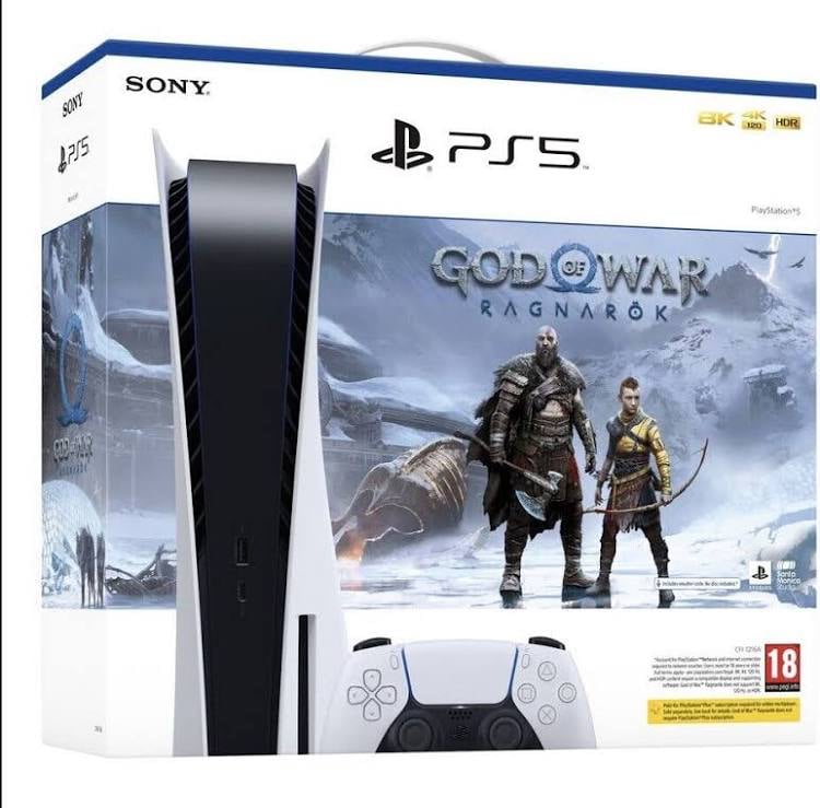 **SEALED** PS5 + GOD OF WAR RAGNAROK BRAND NEW PLAYSTATION 5 DISC EDITION WITH A GAME