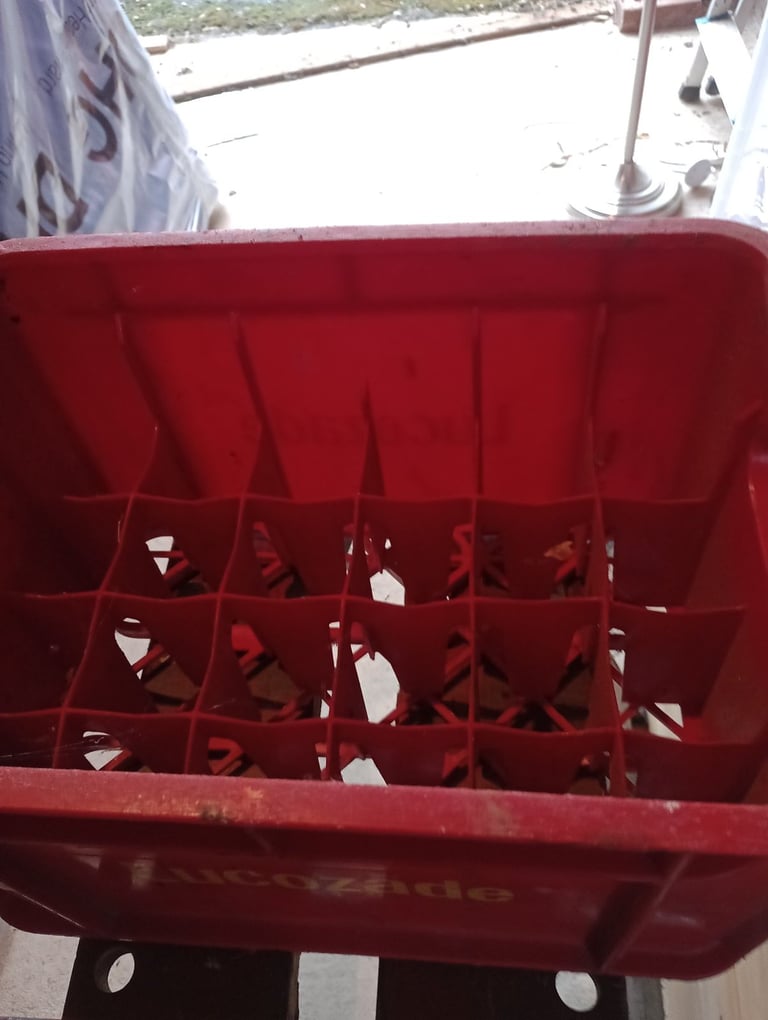 Vintage lucozade plastic crate 