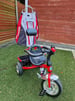 Kids tricycle red toddler bike with push handle 