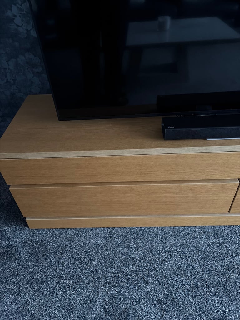 SKOVBY light solid oak TV unit