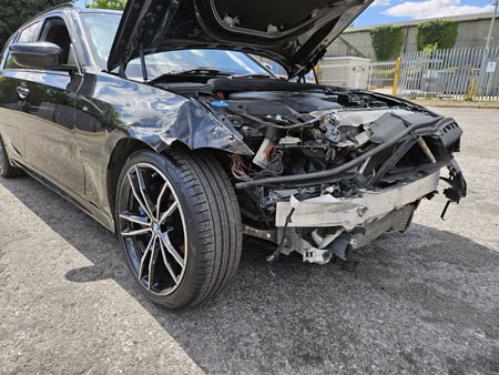 2021 21 BMW 3 SERIES 318d MHT M Sport 5dr Step Auto Black Damaged Salvage