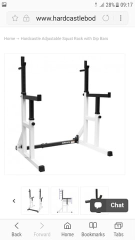 Gym Equipment Hardcastle Adjustable Squat Rack With Dip Bars