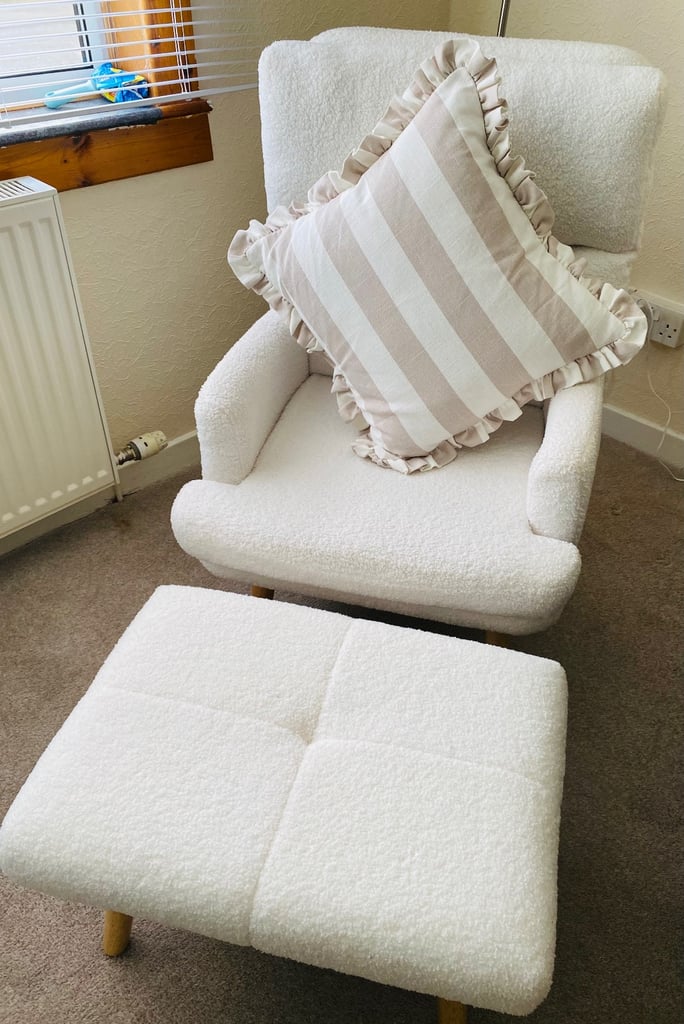 image for 2 Armchairs + 2 Footstools (Almost New!) 