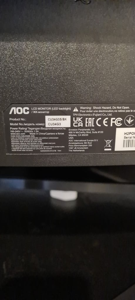 AOC 34 inch Curved Gaming Monitor