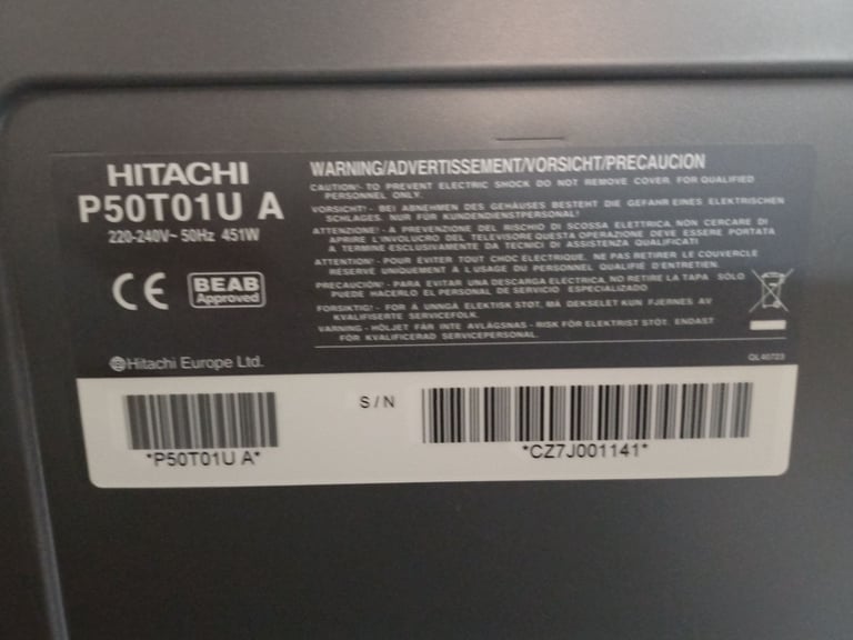 Toshiba 50" TV.