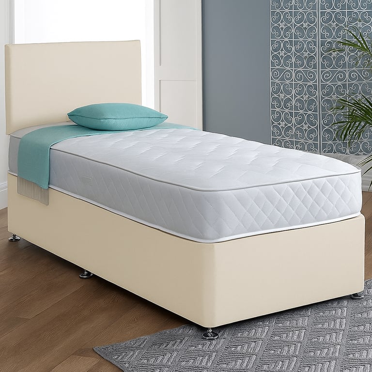 image for Luxury Upholstered Divan Bed with Storage Drawers and Supportive Sleep Base