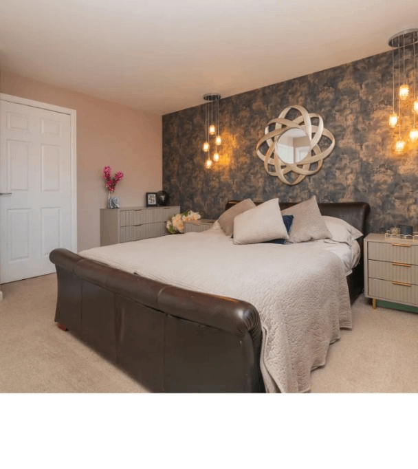 image for King size leather bedframe