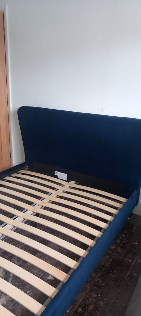 Navy Blue Velvet Bedframe