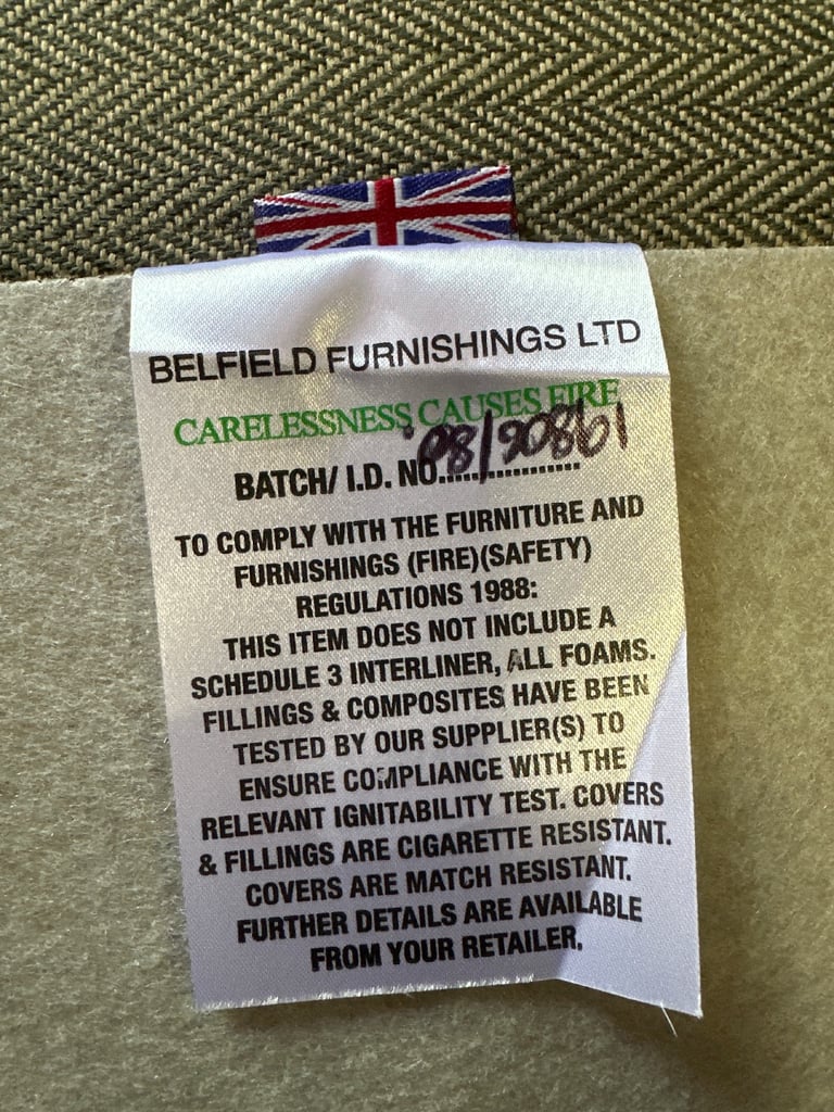 Fabric wing back armchair - reduced (open to offers)