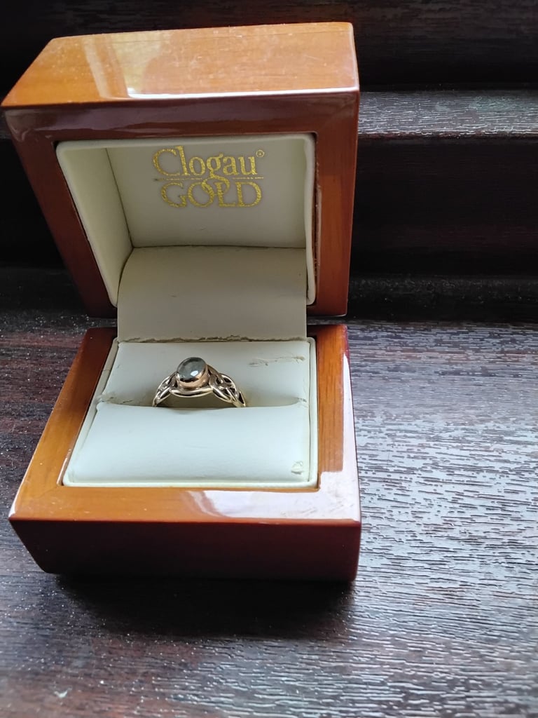 Clogau gold Aqua Celtic Ring