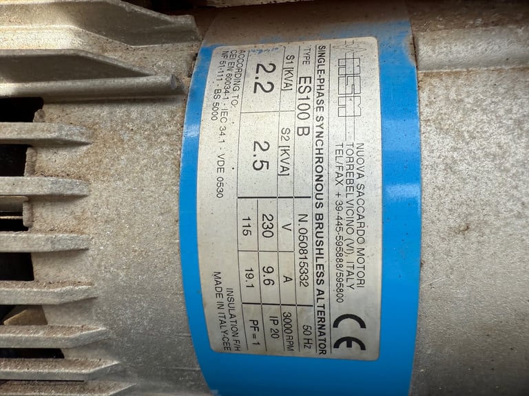 Honda GX160 5.5 2.7kv generator 