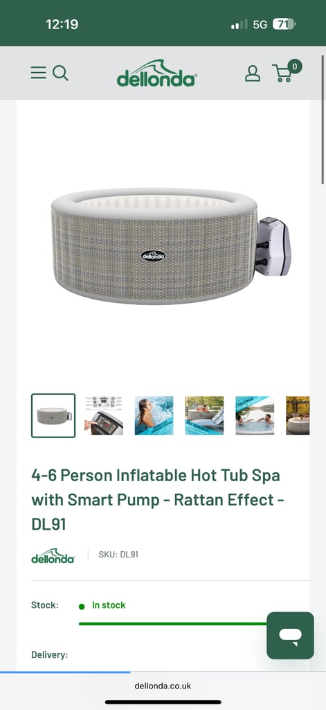 image for Delonda 6 person hot tub 