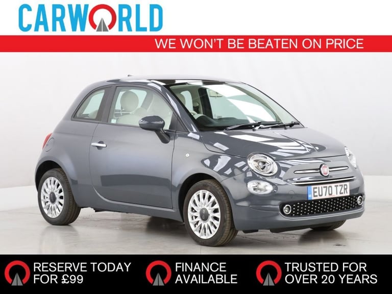 2020 Fiat 500 1.2 Lounge Hatchback 3dr Petrol Dualogic Euro 6 (s/s) (69 bhp) Hatchback Petrol Aut...