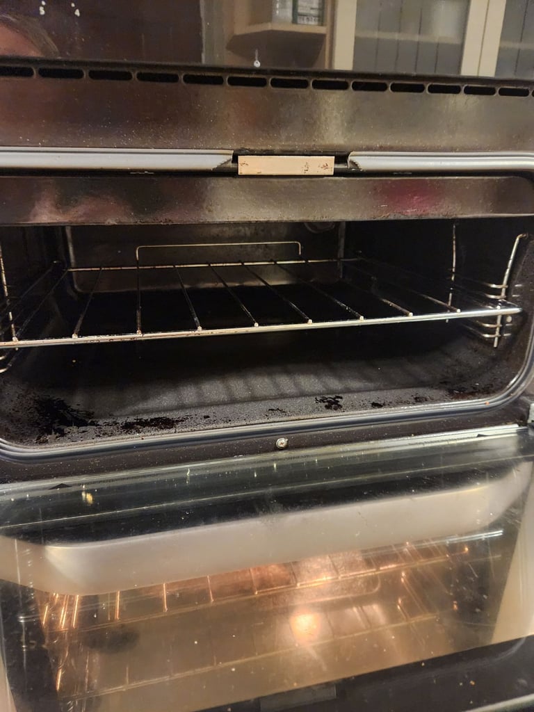Belling black double oven grill