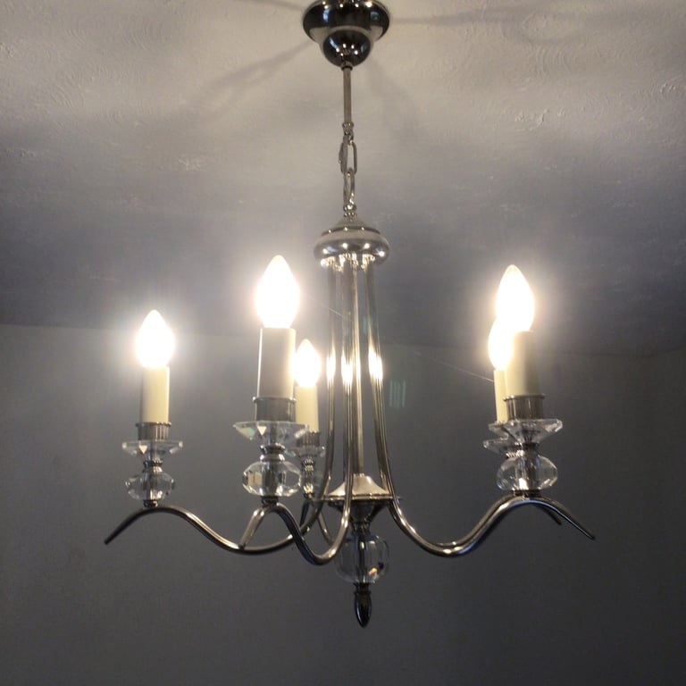 Chrome ceiling pendant light