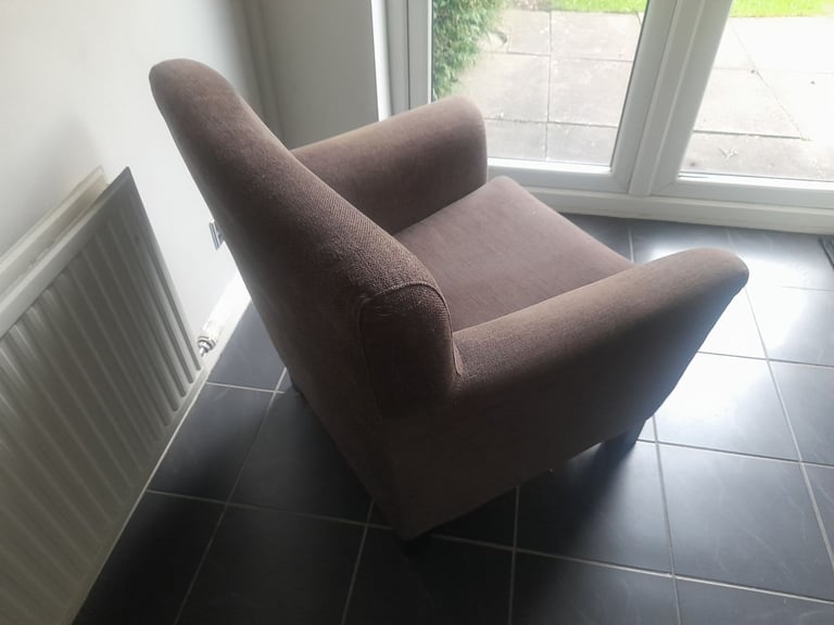 image for Ikea Large Dark Brown Fabric Armchair . 