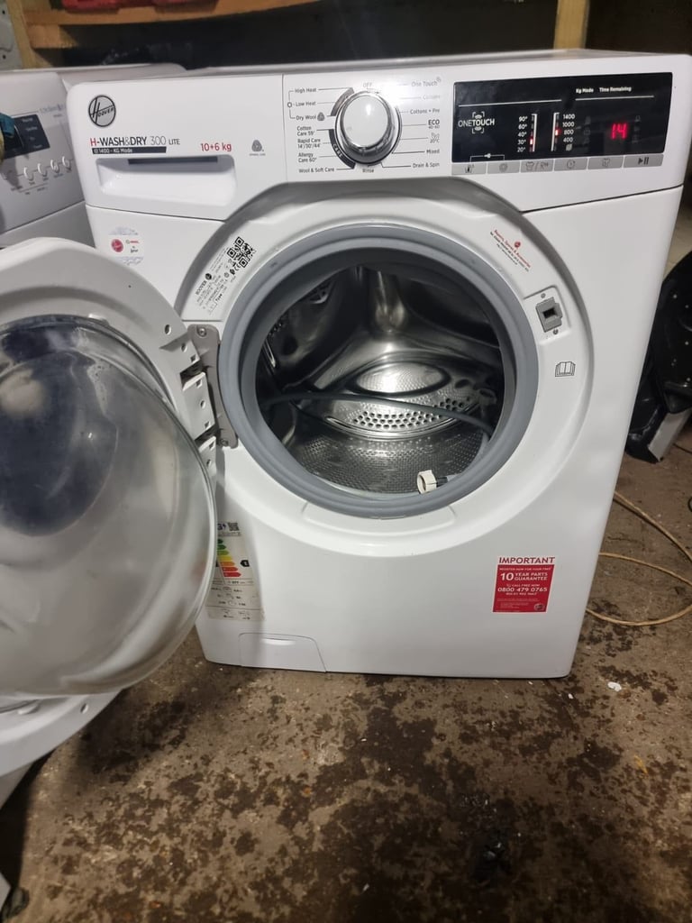Hoover Washer Dryer 10/6 kg 90 Days Warranty (delivery available or collection)
