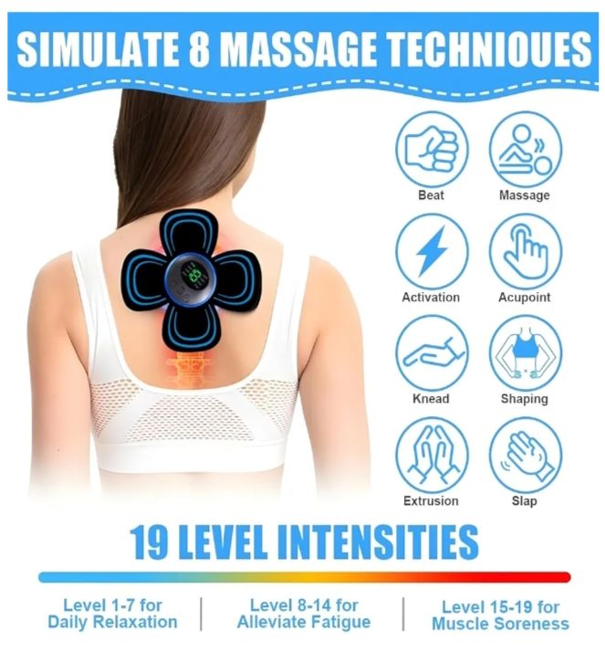 Portable Wireless TENS Unit – Effective Pain Relief for Back, Legs, Arms & Shoulders
