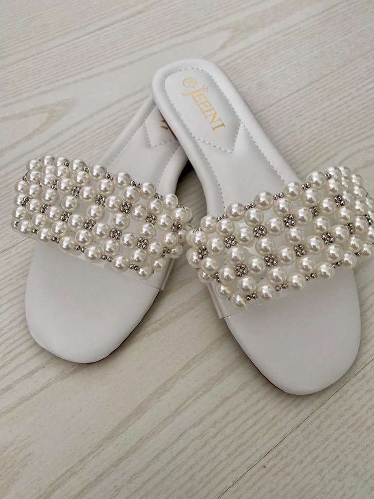 White Pearl Sandals 