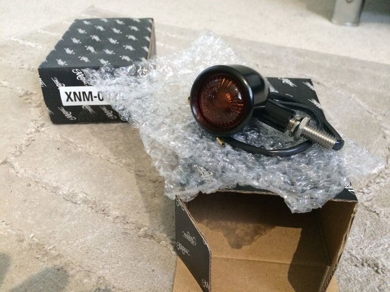 Motone indicators turn signals black two pairs Unused