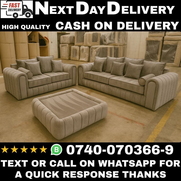 image for Stylish Lilly Couch Set – Corner & 3+2 Sofas On Sale Today!