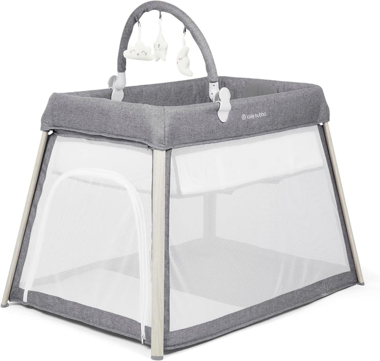 Ickle Bubba Scout 3-in-1 Travel Crib Cot & Playpen, Including Mattress & Toy Bar