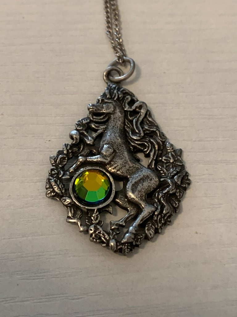 image for Pewter horse necklace with 30” chain