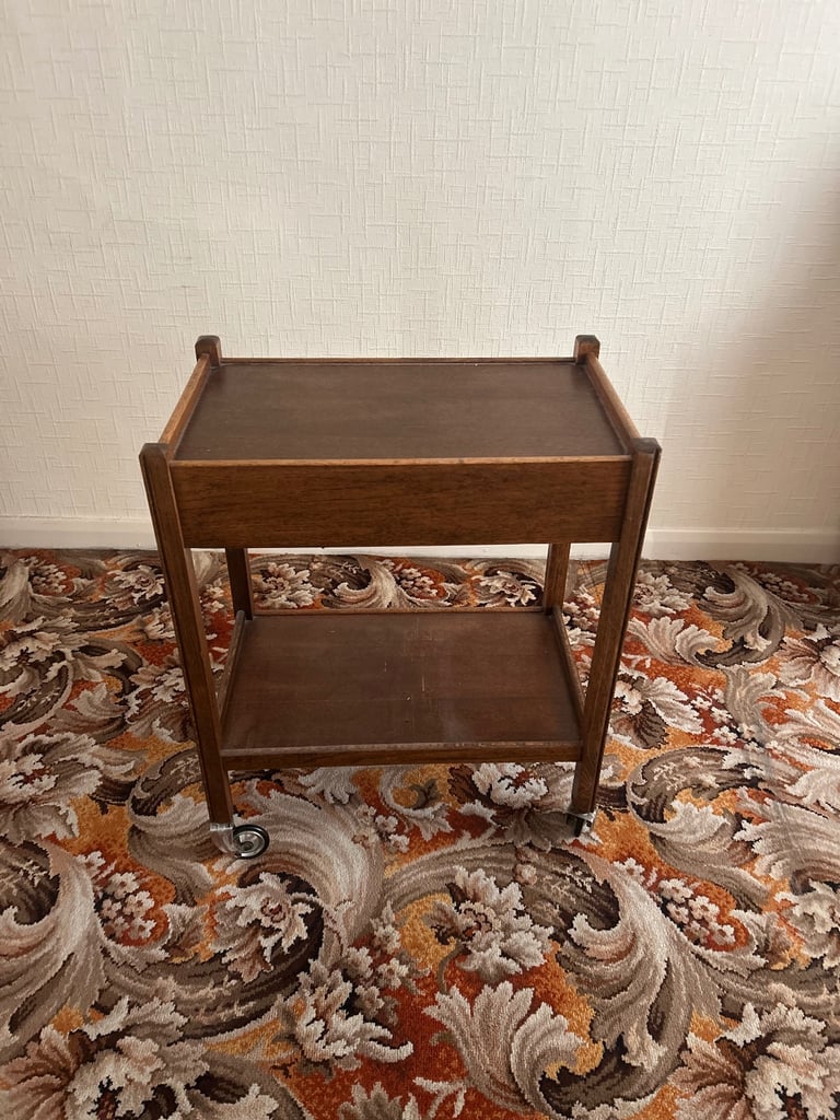 Vintage wooden hostess trolley