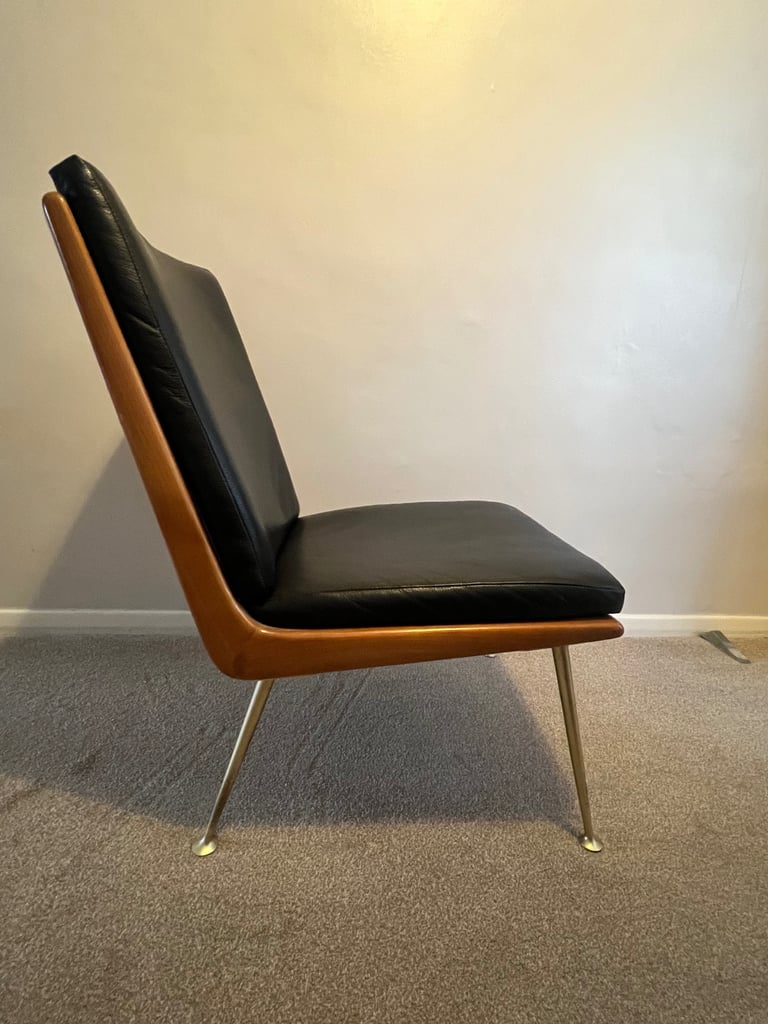 60’s Style Leather Lounge Chair