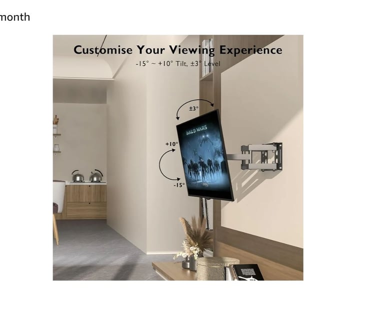 BONTEC TV Wall Mount for 23-70 Inch LED ched 