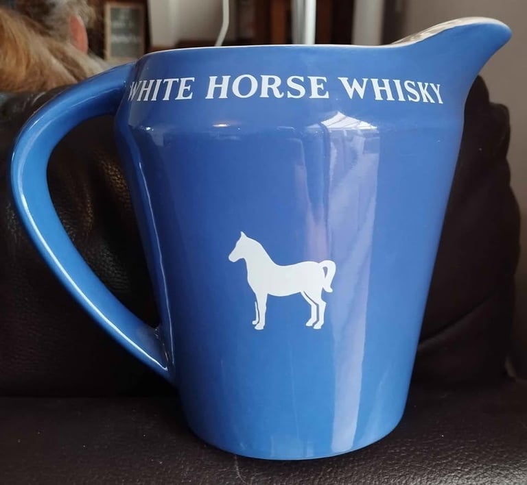 REDUCED - White Horse Whisky Jug - Pub Stuff / Home Bar / Breweriana