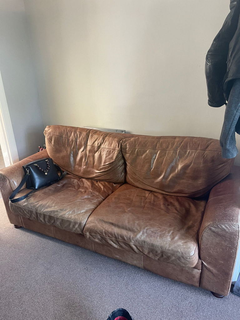 FREE Leather Double Sofa