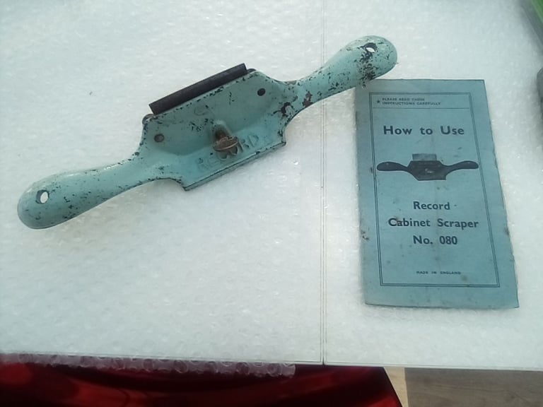 image for Vintage record no. 080 cabinet scraper hand. Timber.