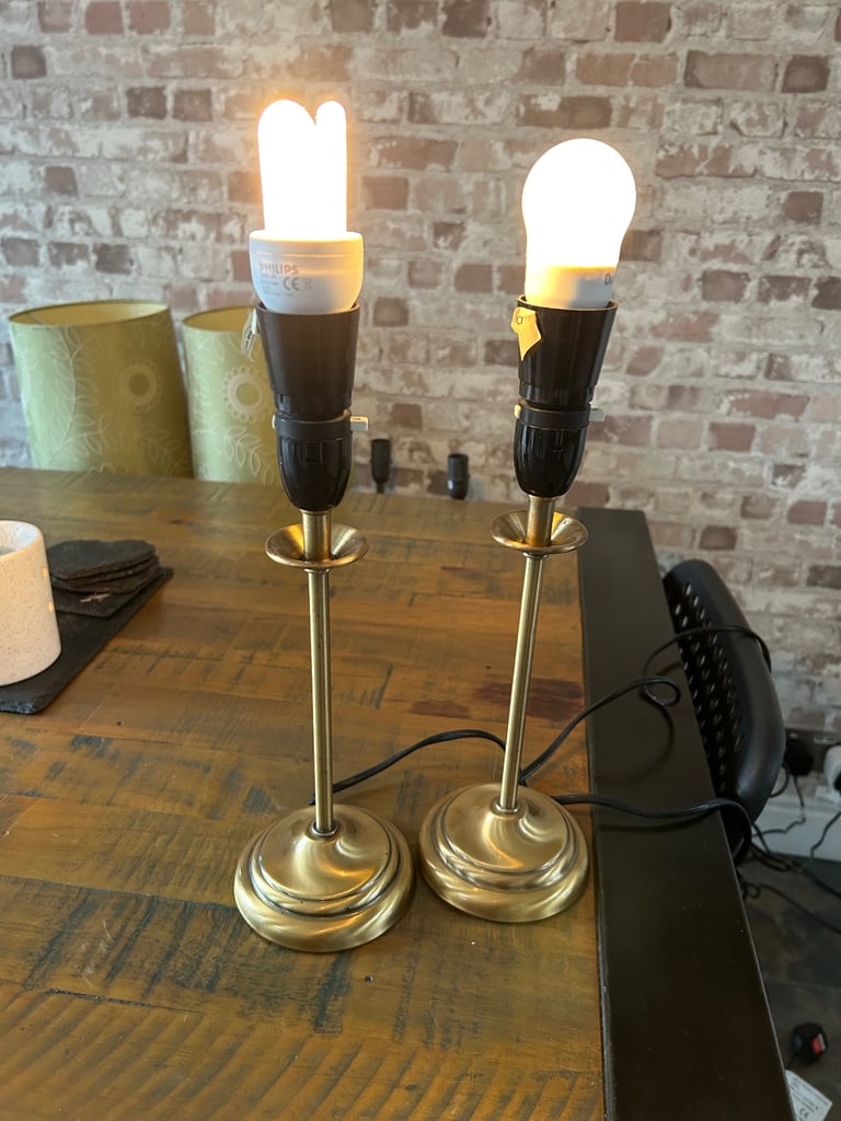 image for Pair or table lamps without shades