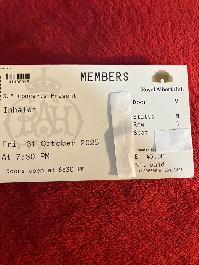 Inhaler at the Royal Albert hall.