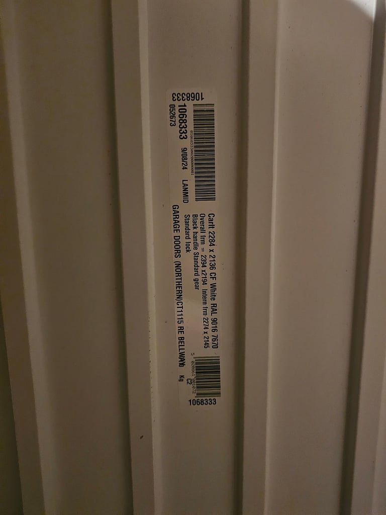 Garador Carlton 7'6" x 7'0" Up & Over Steel Garage Door – White