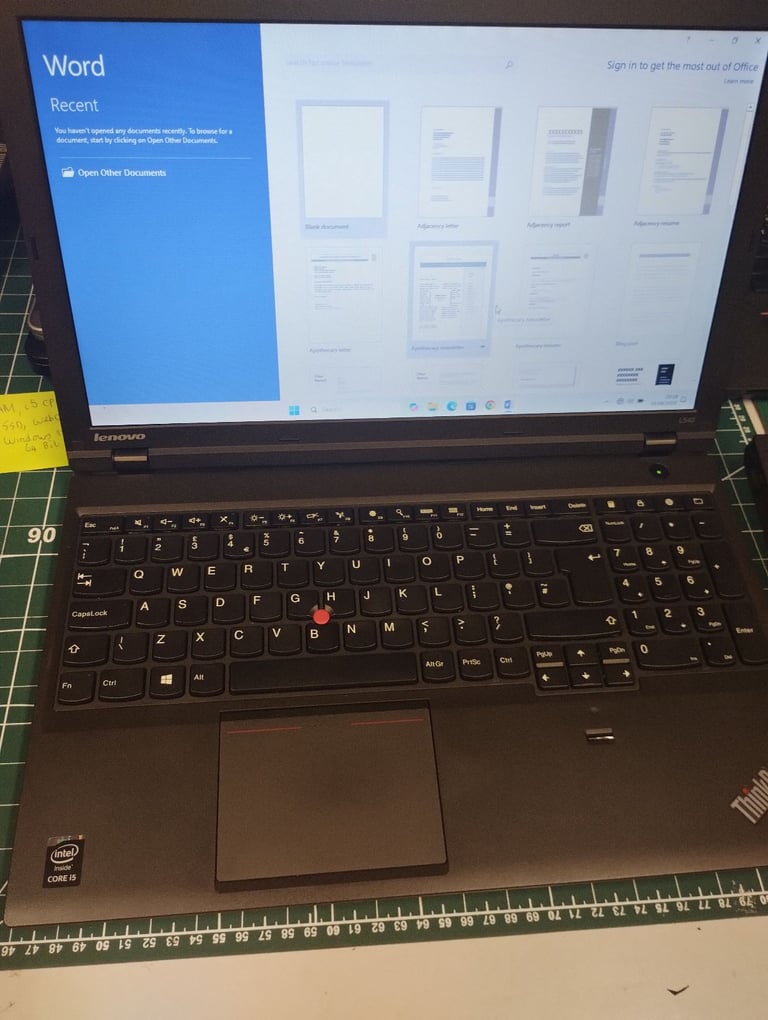 Lenovo ThinkPad Windows 11,  MICROSOFT OFFICE, 16GB RAM, i5, 240GB SSD Solid State, WebCam, DVD.