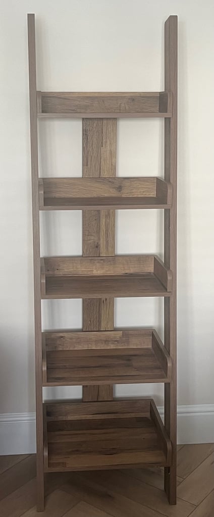 image for ‘Next’ Dark Bronx Oak Effect Narrow Ladder Shelf